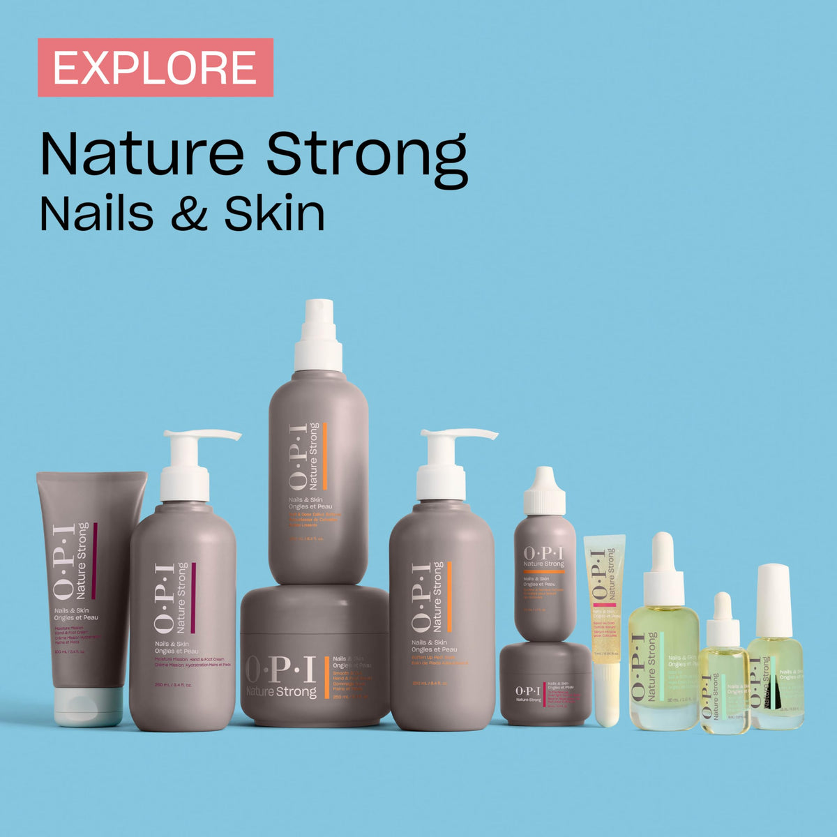 OPI bottle on a vanity with other grooming items suggesting daily use