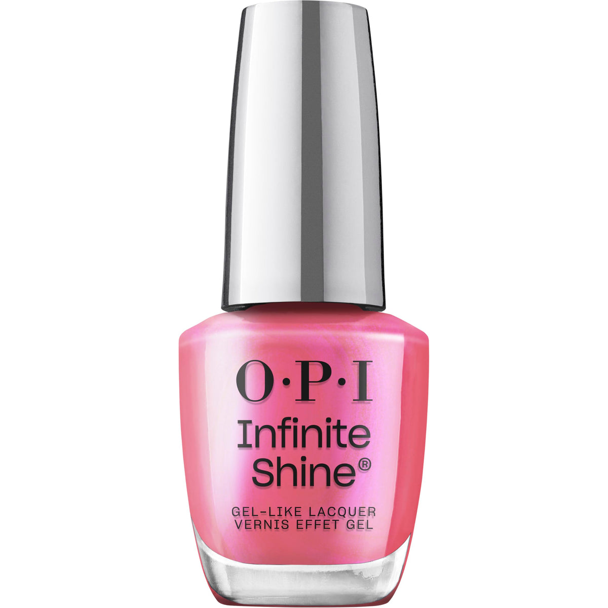 OPI bottle front view showing warm blush pink pearl and glossy finish benefit