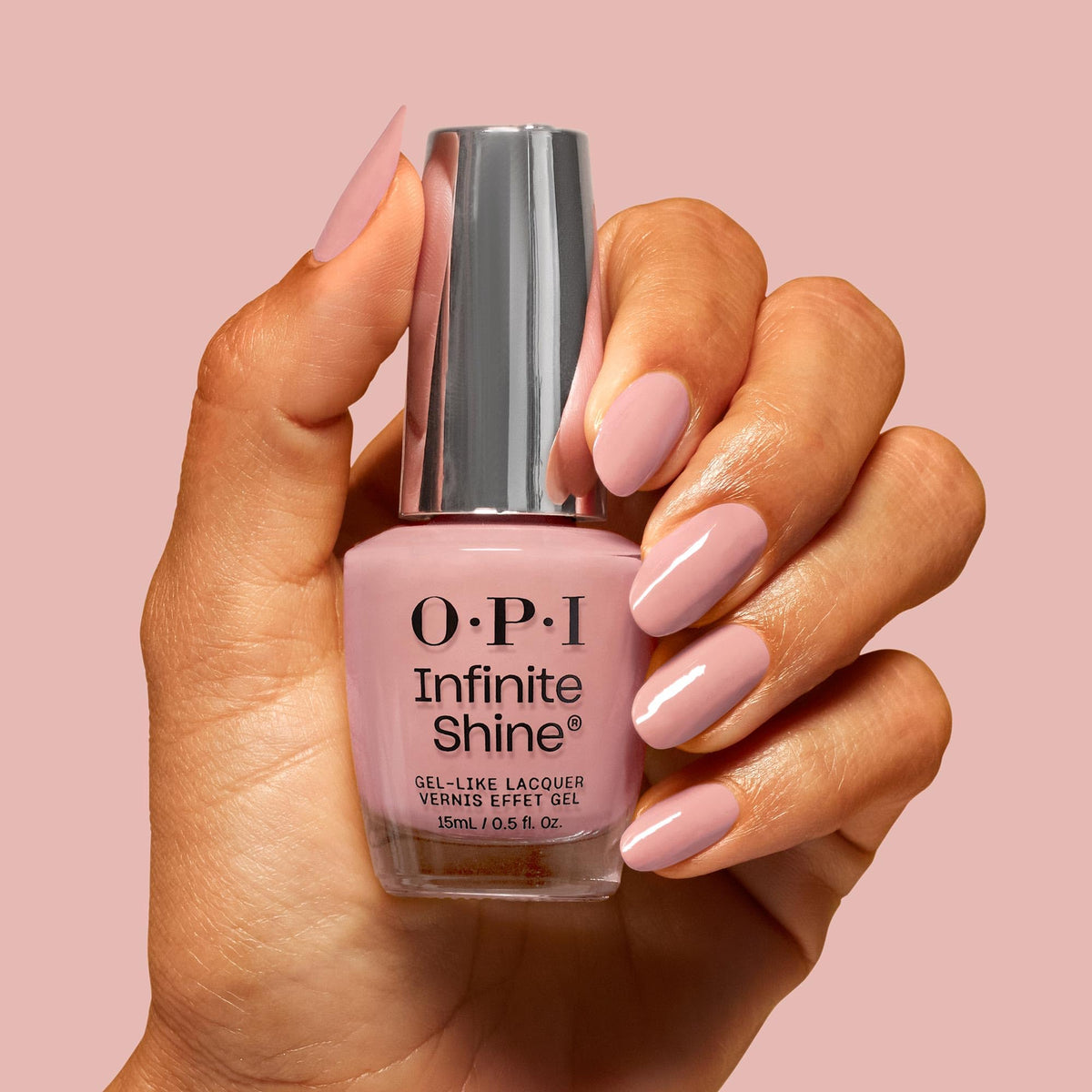 OPI label and cap detail emphasizing brand quality and easy-application brush