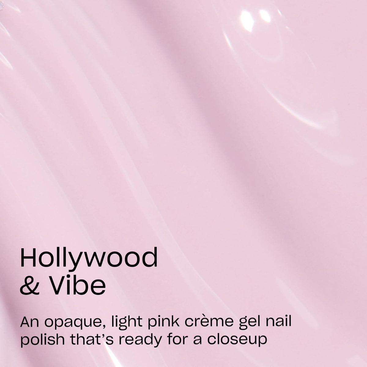 OPI Hollywood & Vibe brush stroke on white card showing smooth coverage and easy application benefit