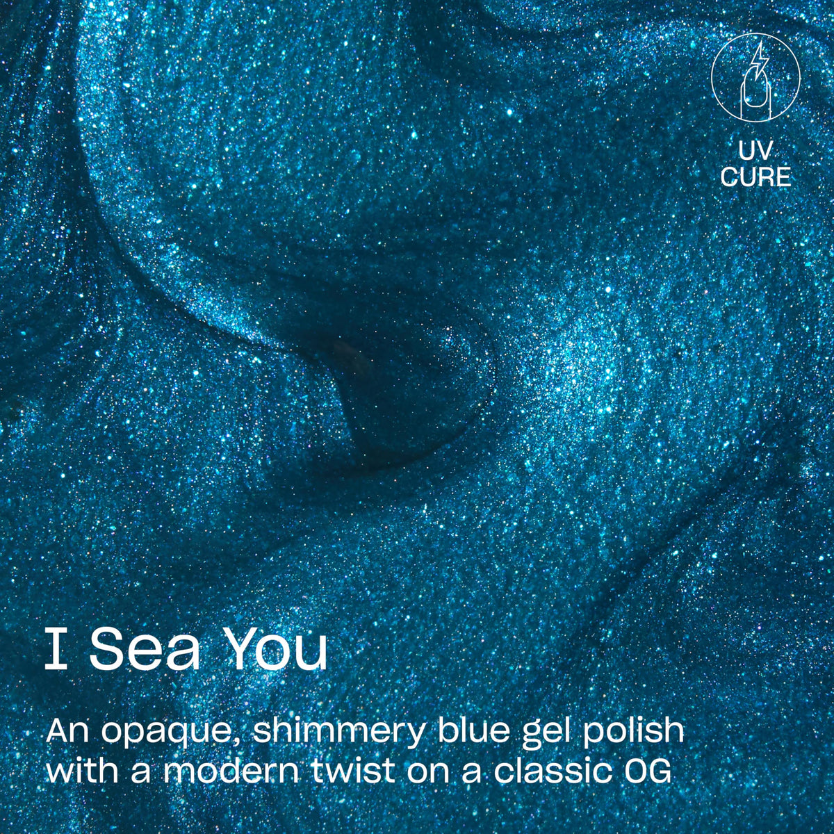 OPI I Sea You brush stroke swatch highlighting smooth application benefit