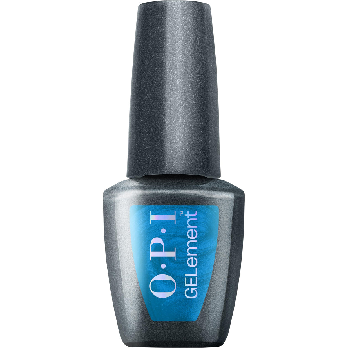 OPI I Sea You front bottle showing bright blue shimmer and branding benefits
