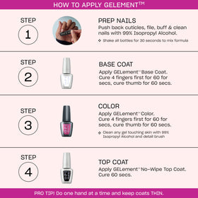 OPI I Sea You bottle beside LED lamp indicating quick cure benefit