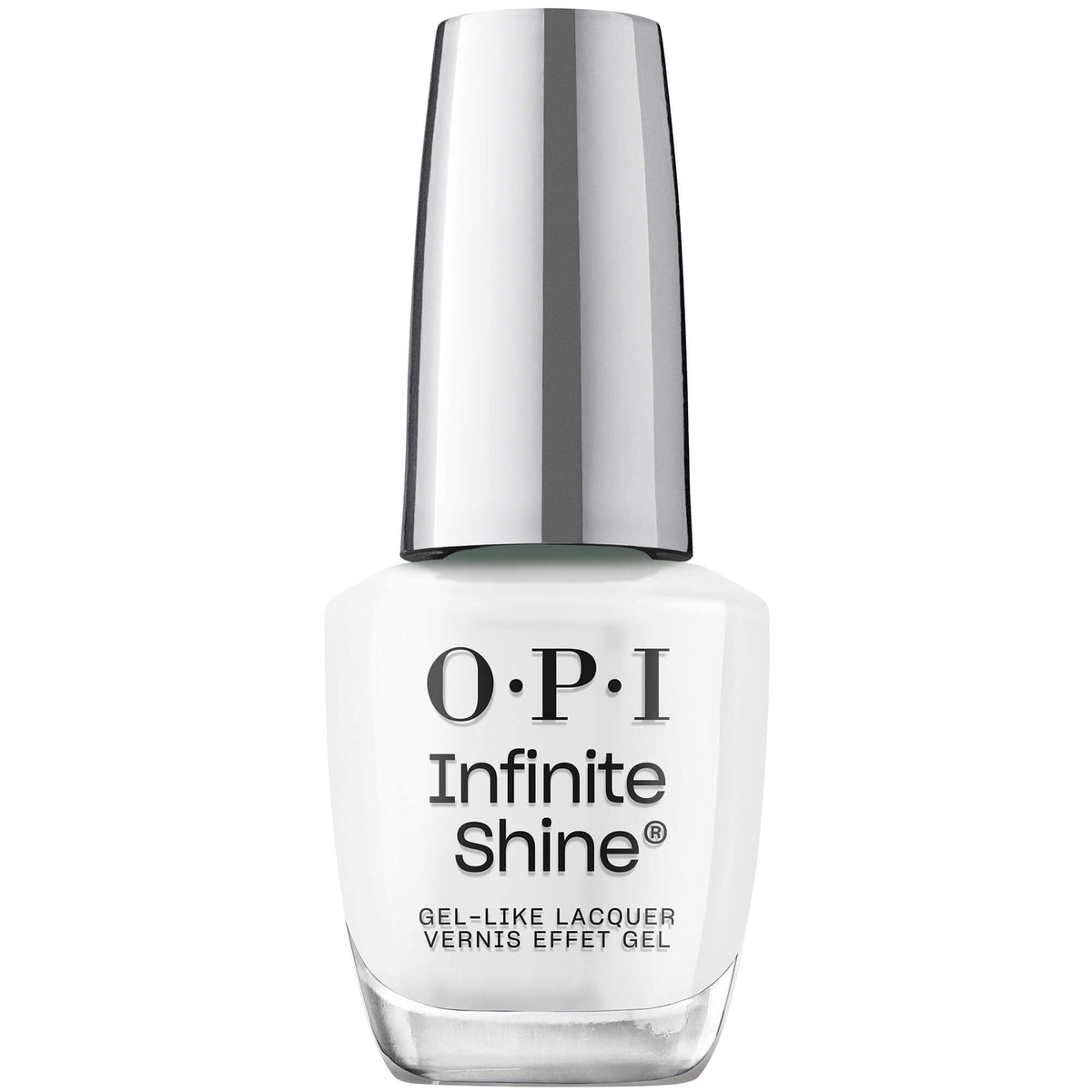 OPI Alpine Snow front bottle shot showing crisp white crème and glossy finish