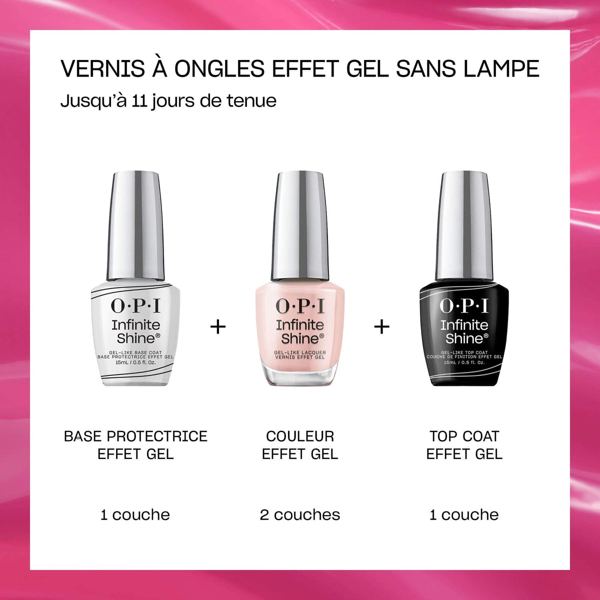 OPI Alpine Snow on nails in lifestyle scene highlighting long-lasting salon shine