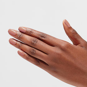 OPI on-hand lifestyle shot wearing Barefoot in Barcelona for everyday elegance