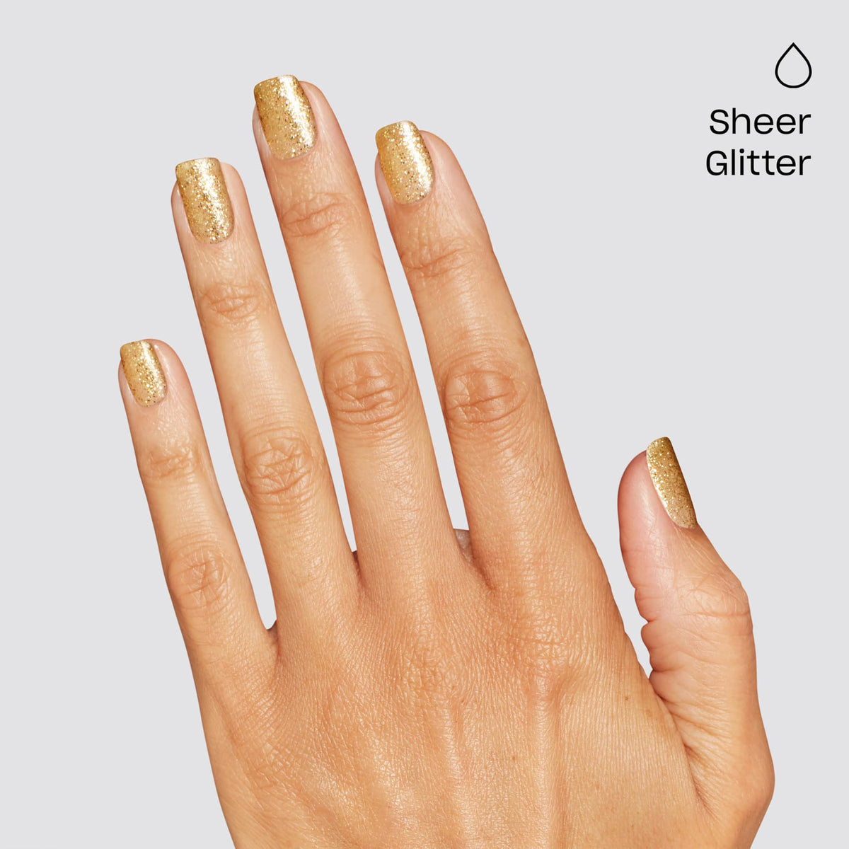 OPI Infinite Shine on nails in use demonstrating glossy, durable wear