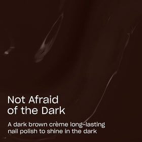 OPI nail swatch on a hand showing true dark brown crème and salon gloss