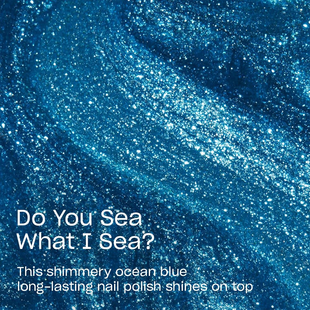 OPI swatch wheel with Do You Sea What I Sea two-coat opacity for color reference