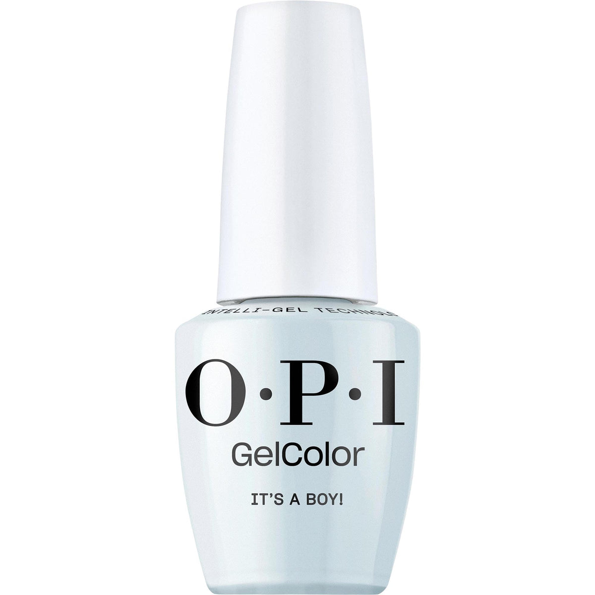 OPI bottle front view showing It's a Boy! baby blue polish and salon-grade finish