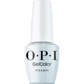 OPI bottle front view showing It's a Boy! baby blue polish and salon-grade finish