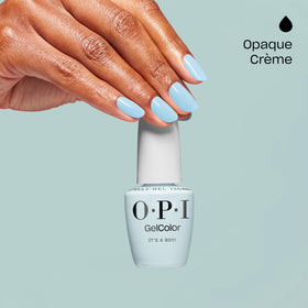OPI polish curing under LED lamp illustrating fast 30-second cure and smudge-proof finish