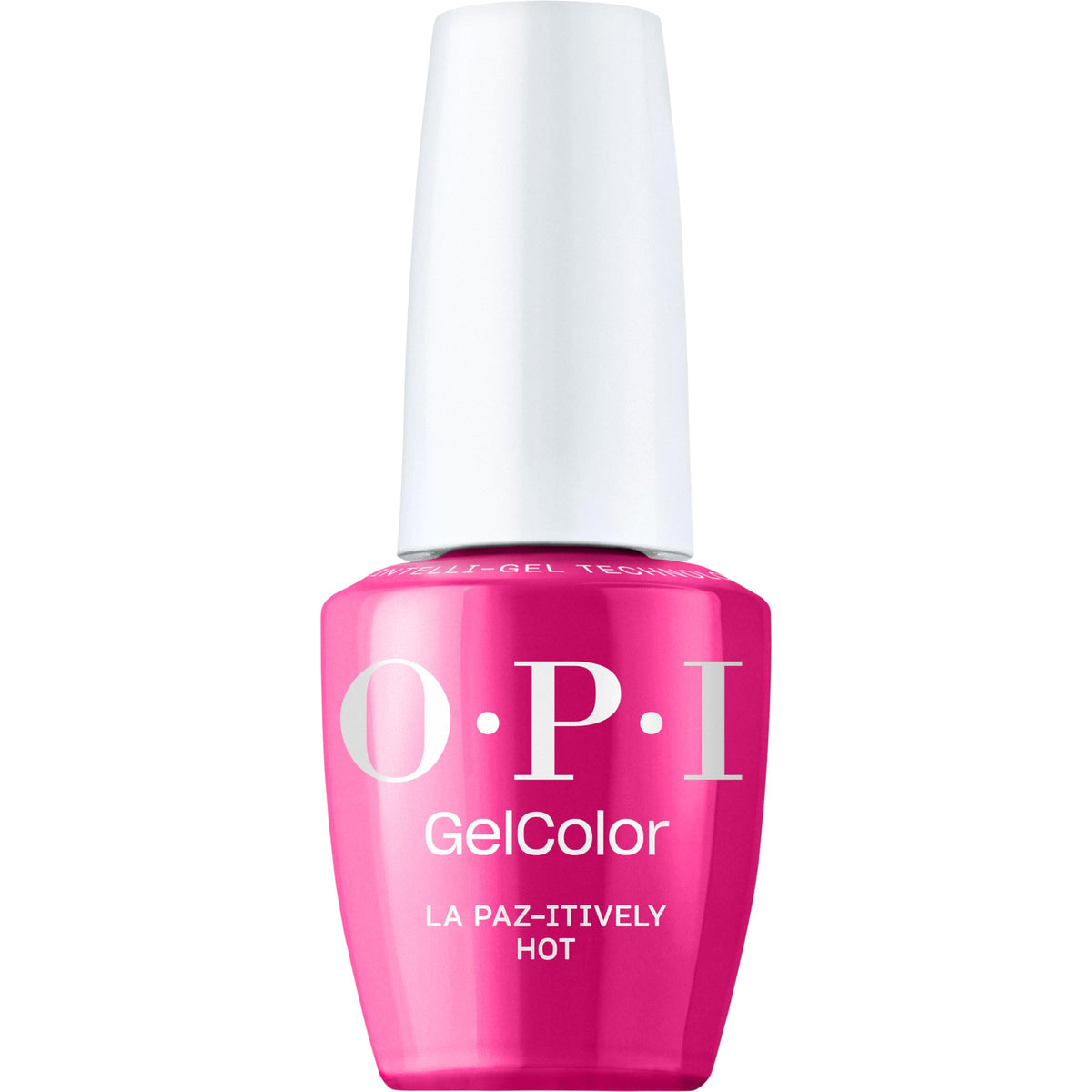 OPI front packaging showing La Paz-itively Hot vibrant hot pink and brand clarity