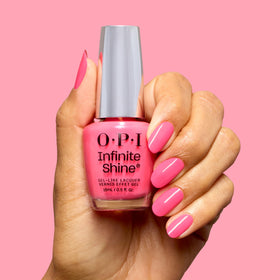 OPI painted toenails in sandals showing vacation-ready coral color