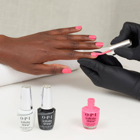 OPI label close-up showing product name and vegan formula benefit