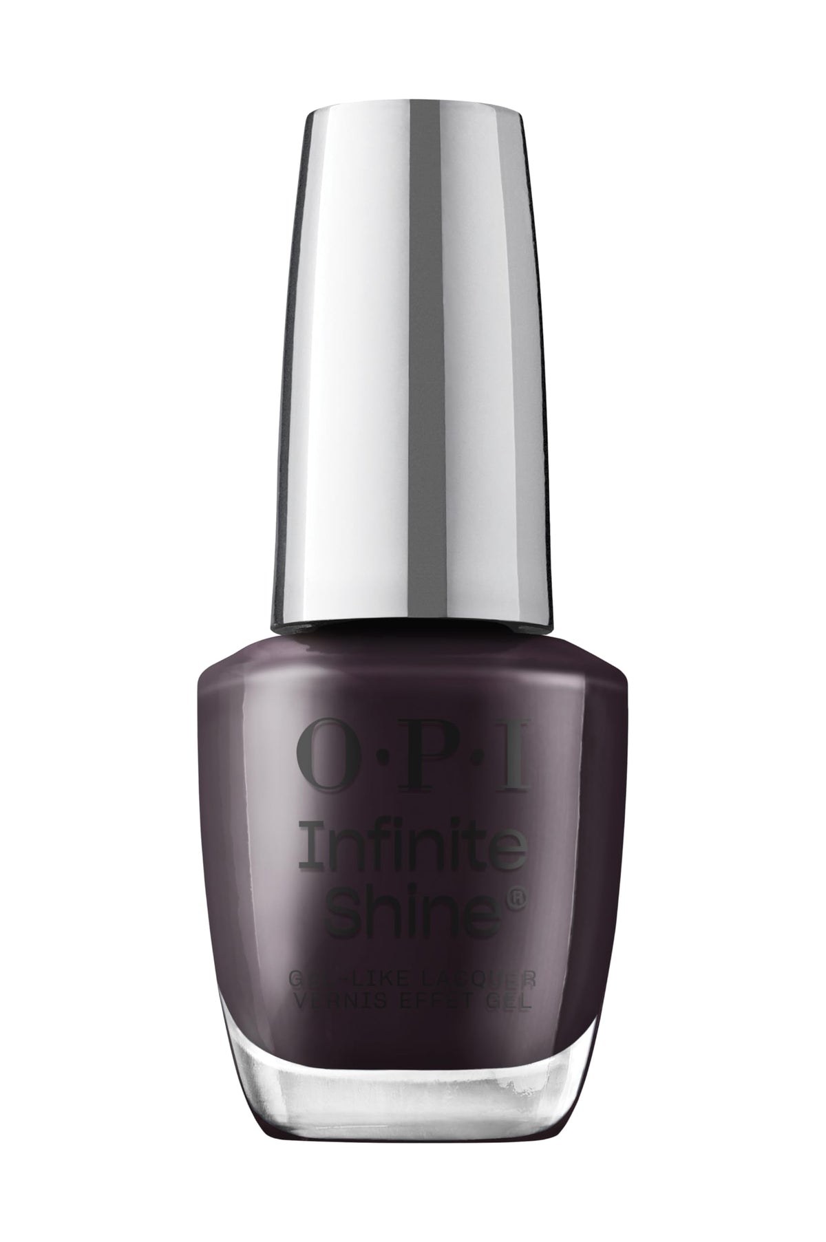 OPI bottle front view showing Lincoln Park After Dark and glossy finish benefit
