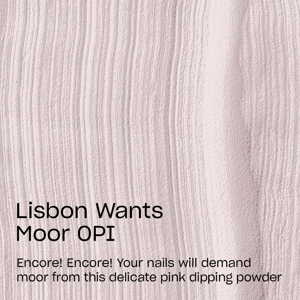 OPI nail tip swatch displaying opaque soft pink finish and durability