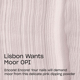 OPI nail tip swatch displaying opaque soft pink finish and durability