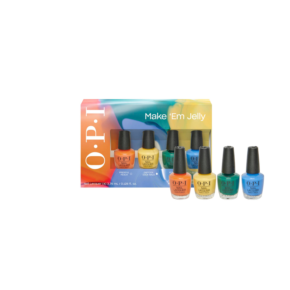 OPI front packaging showing four mini bottles and collection name, perfect gift set