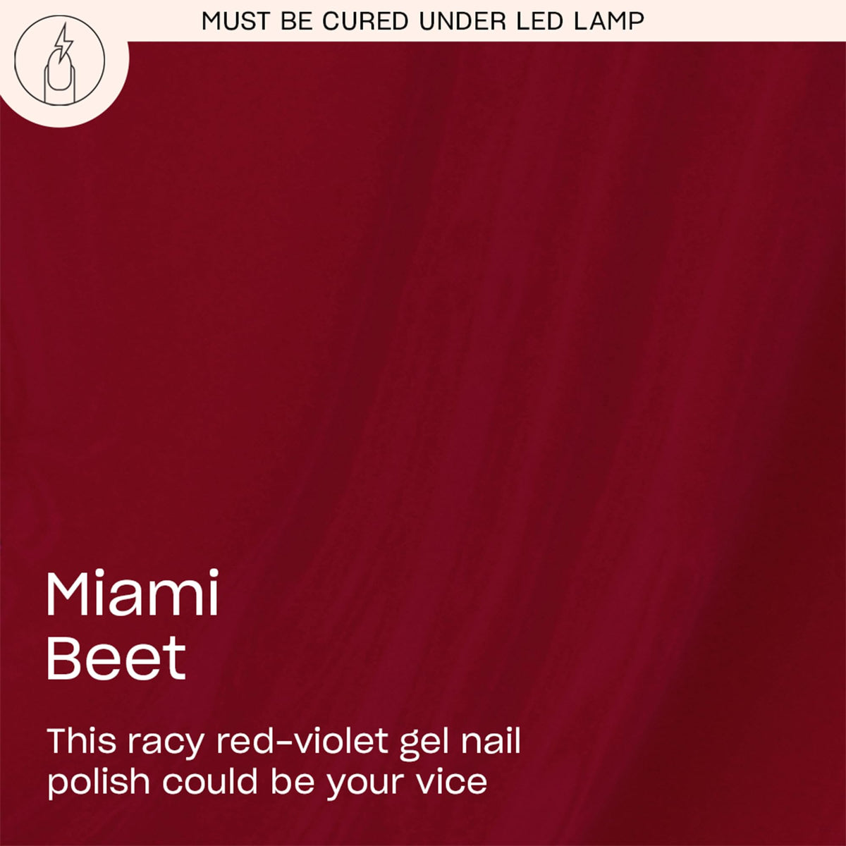 OPI Miami Beet cap and Intelli-Brush detail highlighting precise application control