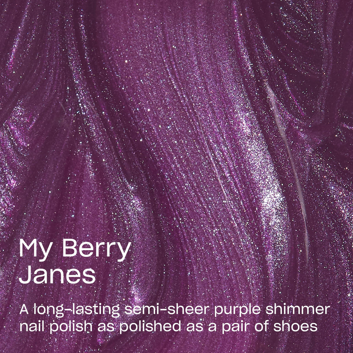 OPI brush stroke of My Berry Janes on white showing buildable coverage