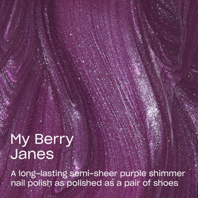 OPI brush stroke of My Berry Janes on white showing buildable coverage