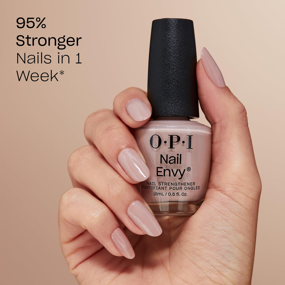 OPI brush and cap close-up demonstrating smooth, even application