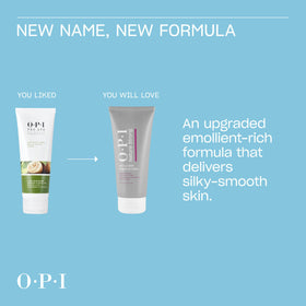 OPI applying cream to hands demonstrating softer skin benefit