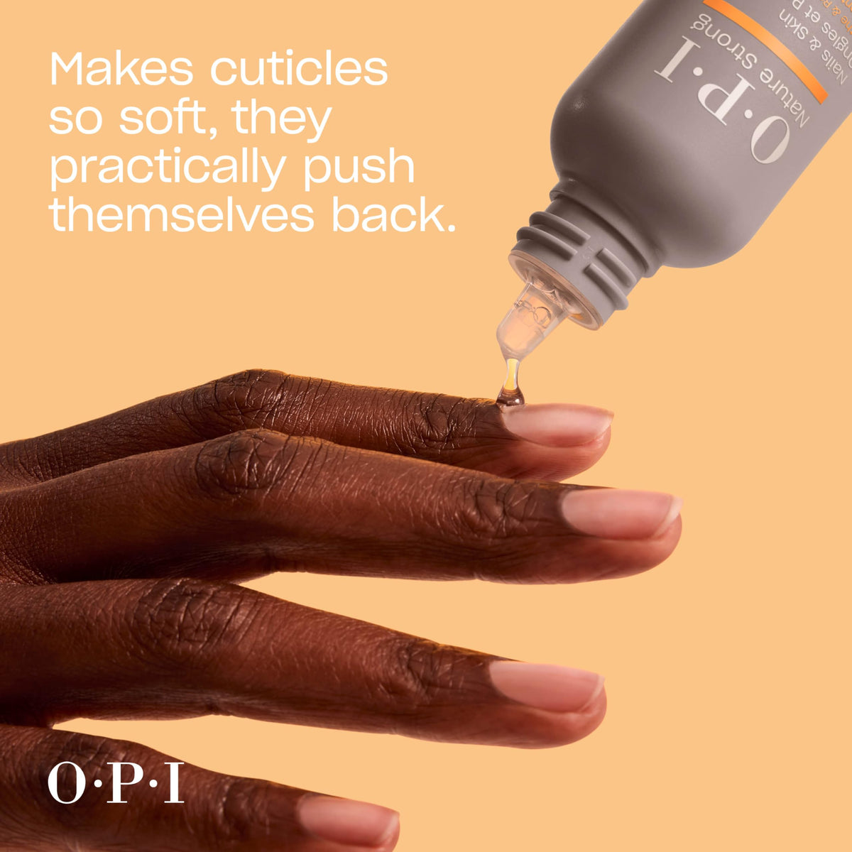 OPI used on toe cuticles in pedicure setting, effective for rough foot skin