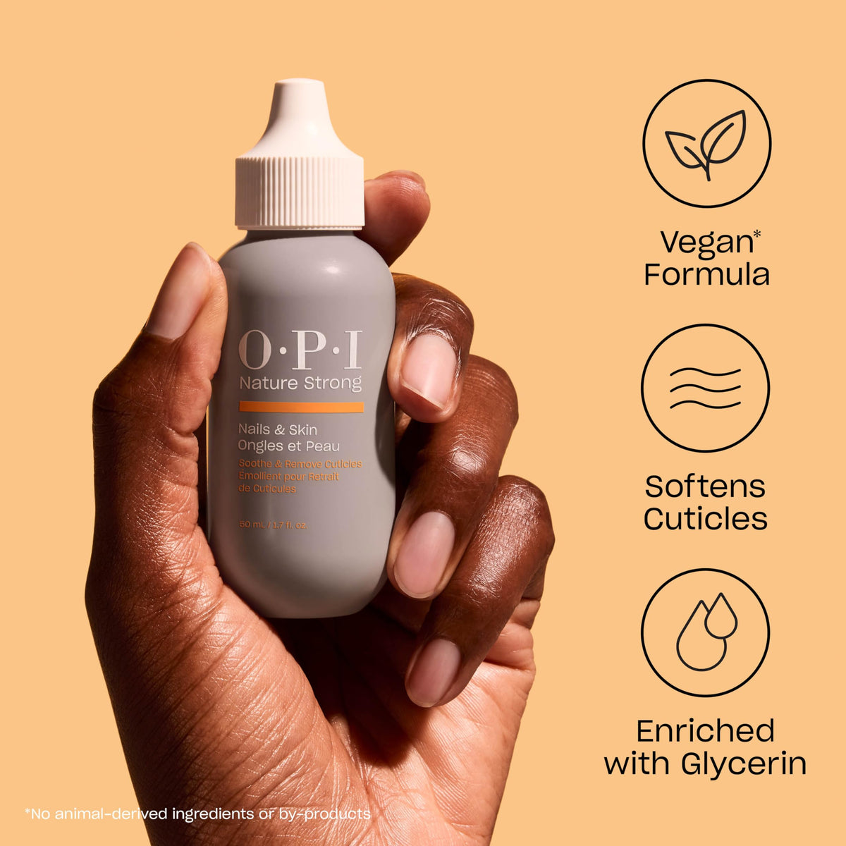 OPI close-up texture of glycerin-rich formula highlighting smooth, moisturizing consistency