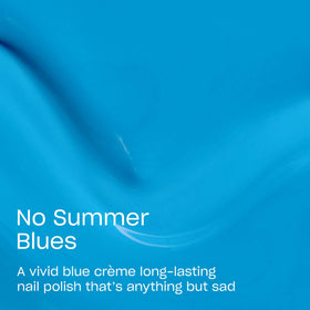 OPI brush stroke of No Summer Blues showing smooth crème coverage