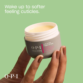 OPI open tube showing balm surface and easy scoop application benefit