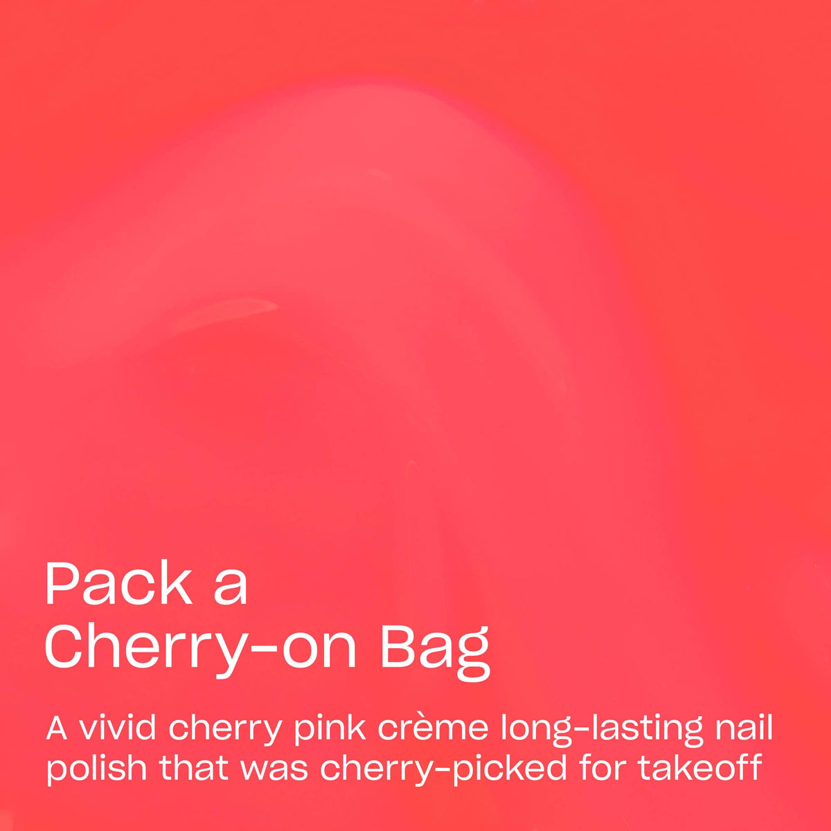 OPI brush stroke of Pack a Cherry-on Bag demonstrating smooth application benefit