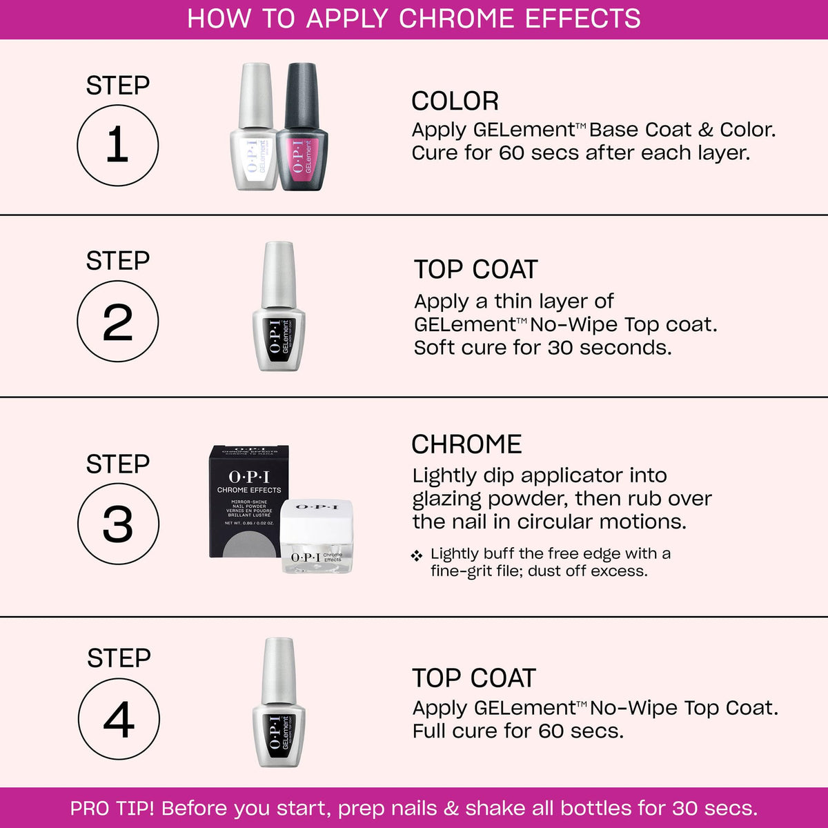 OPI powder jar held by fingers to show size and easy-at-home use benefit