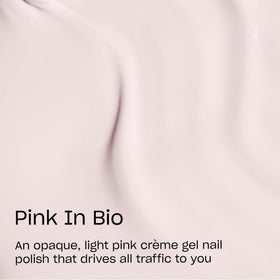 OPI brush stroke of Pink in Bio demonstrating smooth coverage benefit