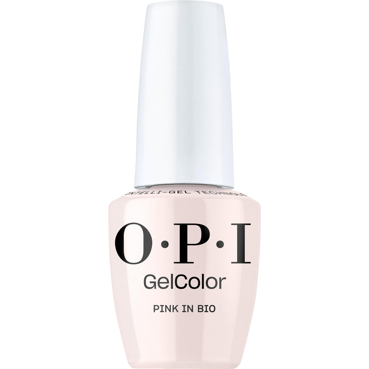 OPI bottle front view showing Pink in Bio and salon-quality finish