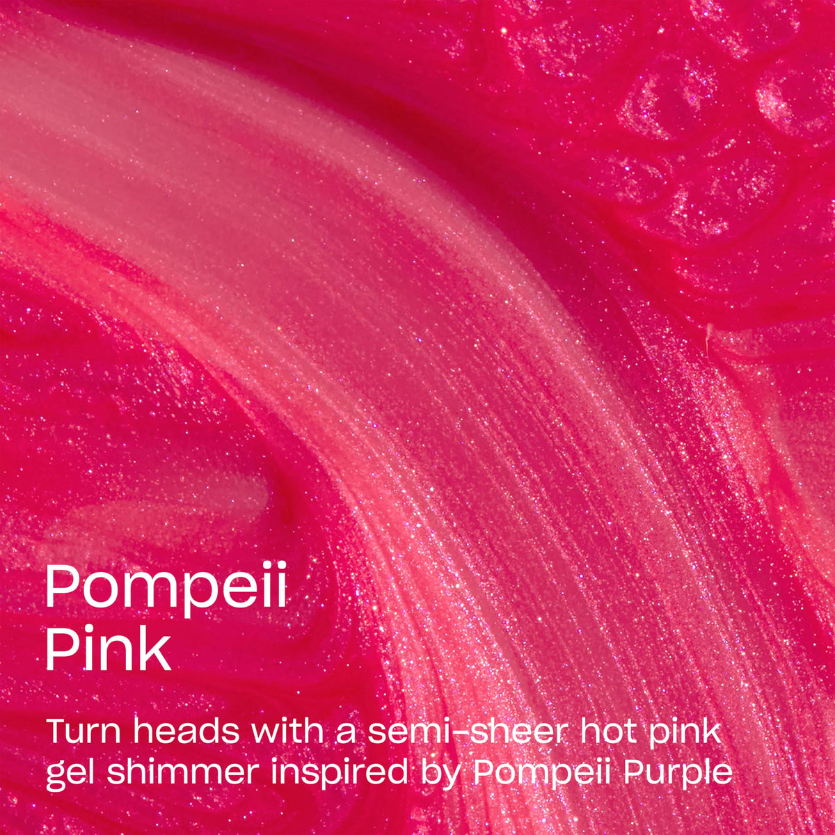 OPI Pompeii Pink brush stroke closeup showing even application