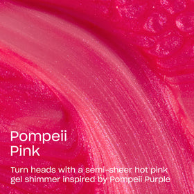 OPI Pompeii Pink brush stroke closeup showing even application