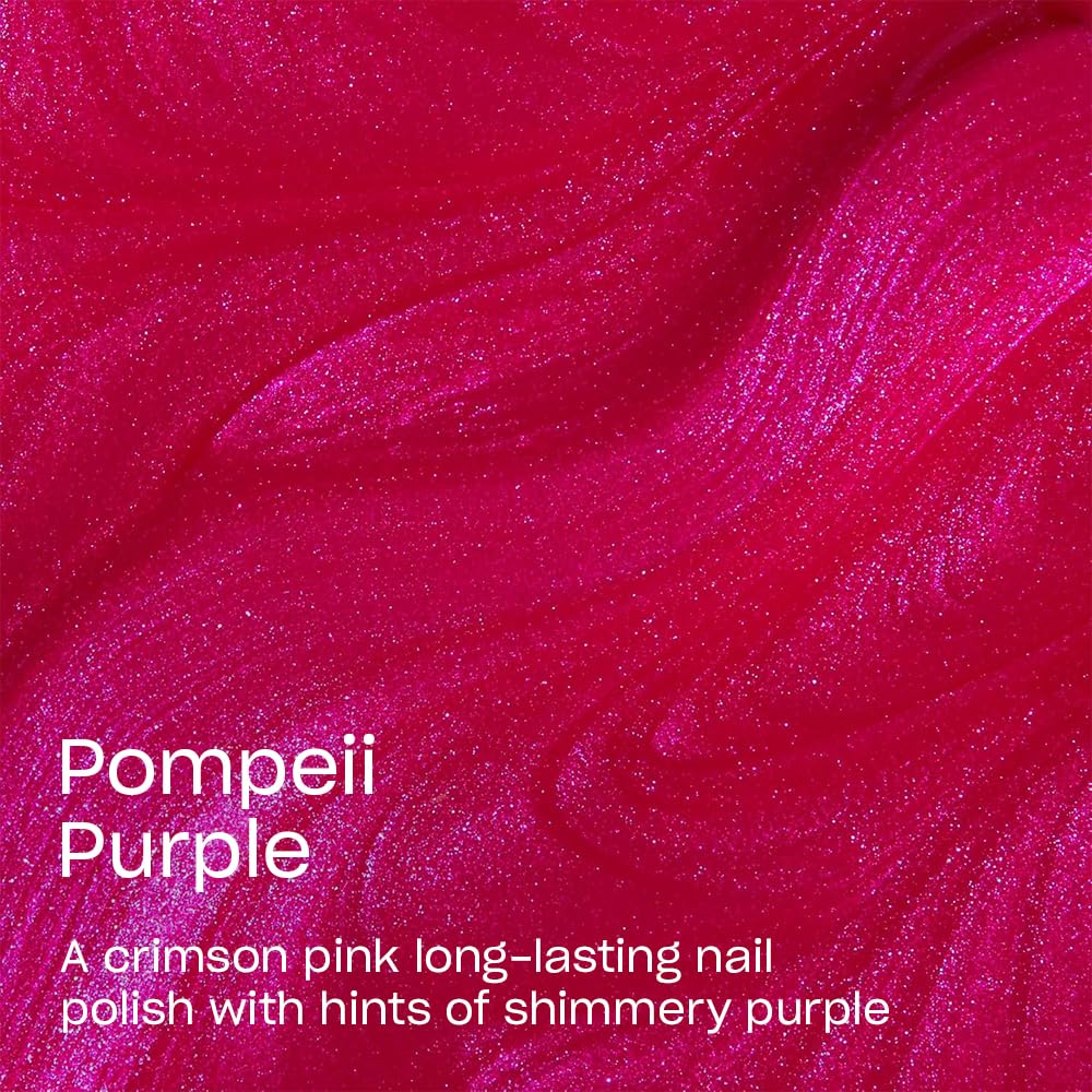 OPI Pompeii Purple brush applying a smooth streak for streak-free coverage