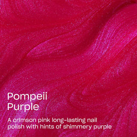OPI Pompeii Purple brush applying a smooth streak for streak-free coverage