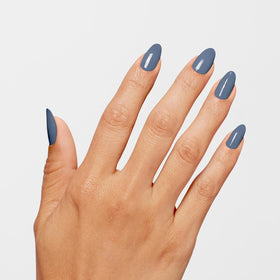 OPI Pure Jean-ius close label showing product details and easy-identify shade benefit