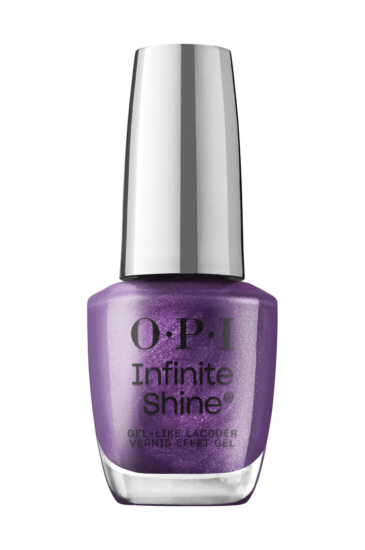 OPI bottle front view showing Purple Reign color and gloss benefit