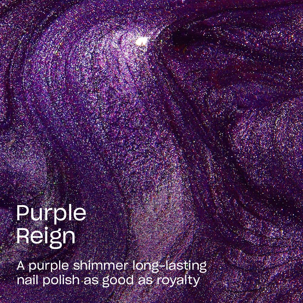 OPI nail tips swatch displaying Purple Reign buildable sheer-to-opaque benefit
