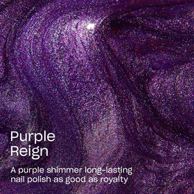 OPI nail tips swatch displaying Purple Reign buildable sheer-to-opaque benefit