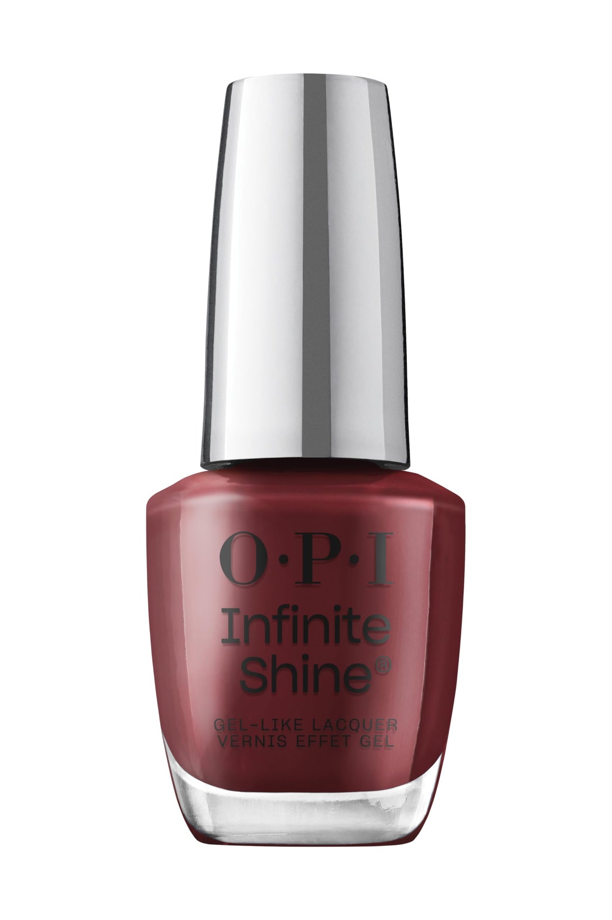 OPI Raisin the Bar front bottle showing deep burgundy creme sheen and brand clarity