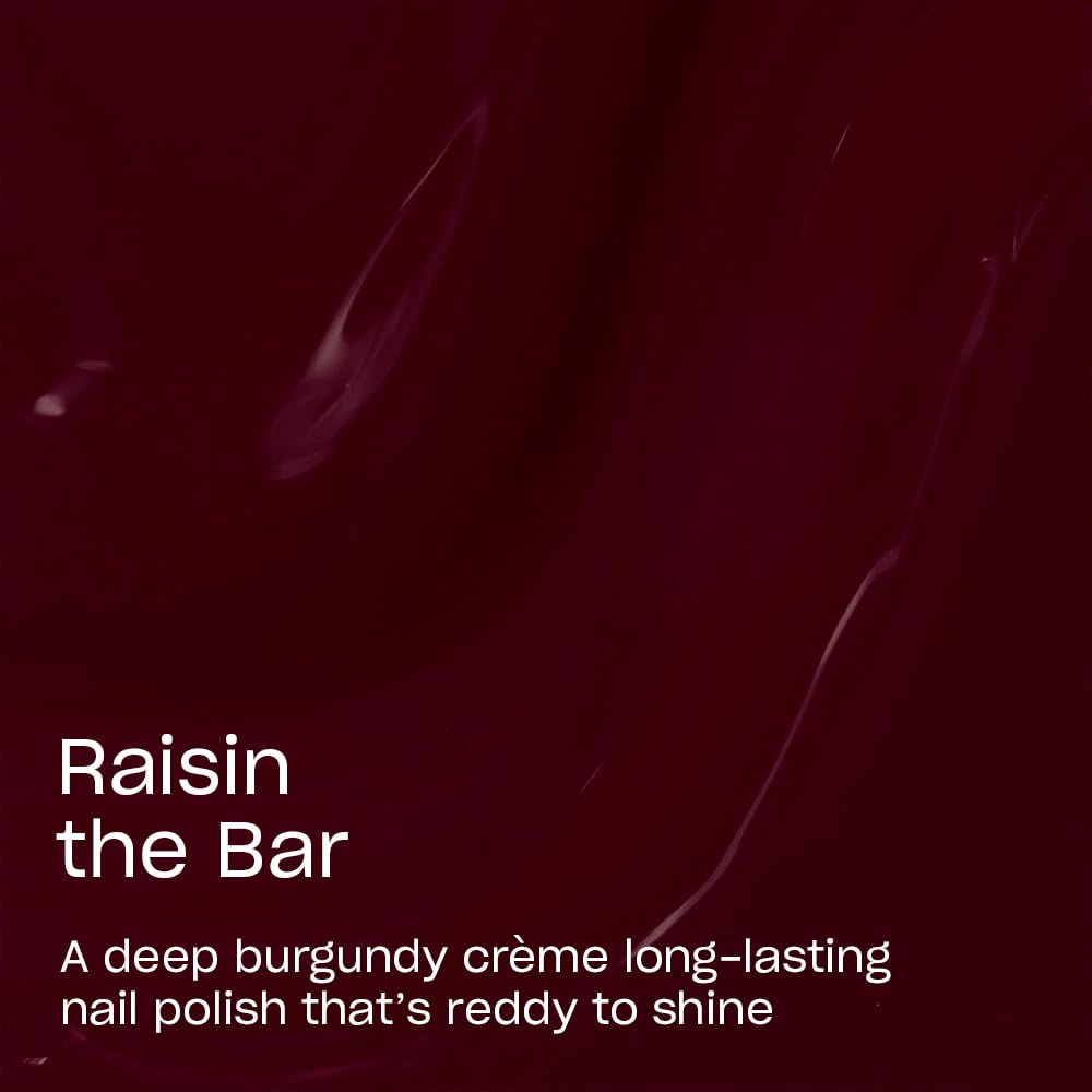OPI Raisin the Bar swatch in jar topview showing opaque burgundy pigment and gloss