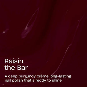 OPI Raisin the Bar swatch in jar topview showing opaque burgundy pigment and gloss
