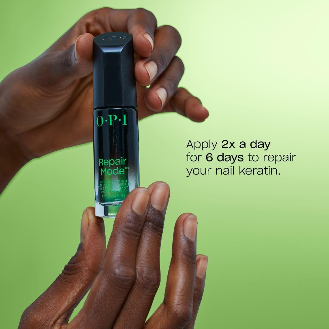 OPI applying serum to a fingernail for stronger nails benefit