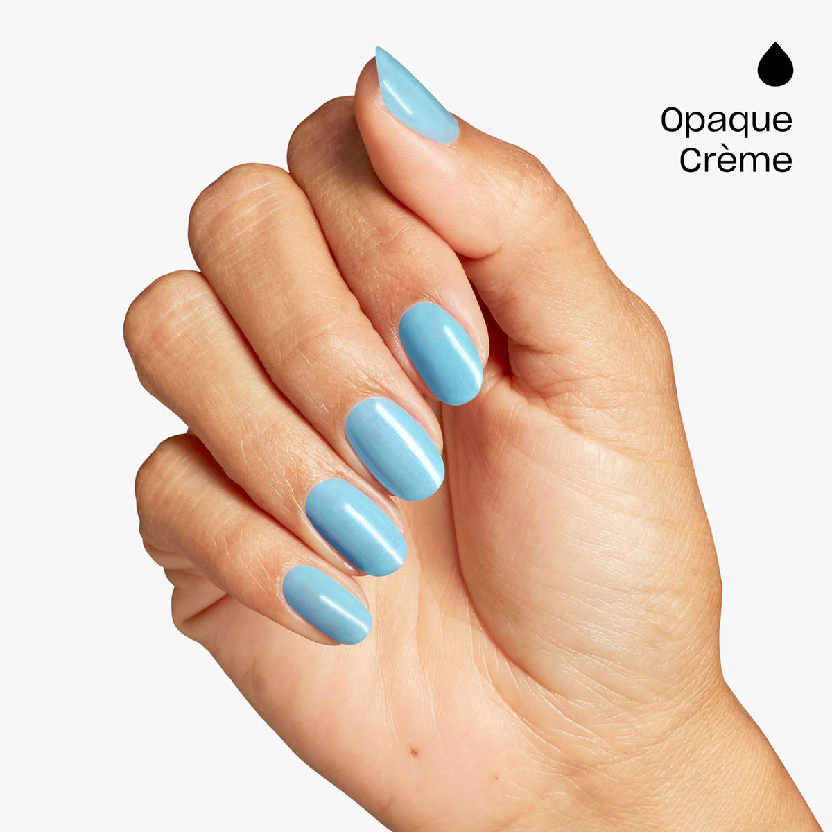 OPI close-up of blue shimmer in polish highlighting luminous gel-like sparkle