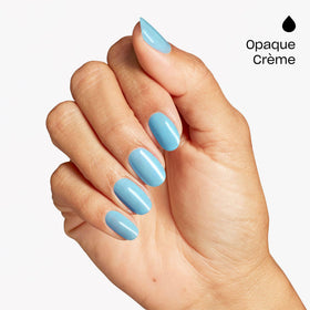 OPI close-up of blue shimmer in polish highlighting luminous gel-like sparkle